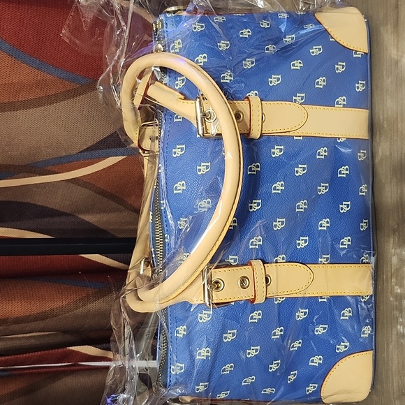 Dooney & Bourke Handbags - Dooney & Bourke Blue and Tan Crossbody Bag, Wallet&Jewelry NWOT